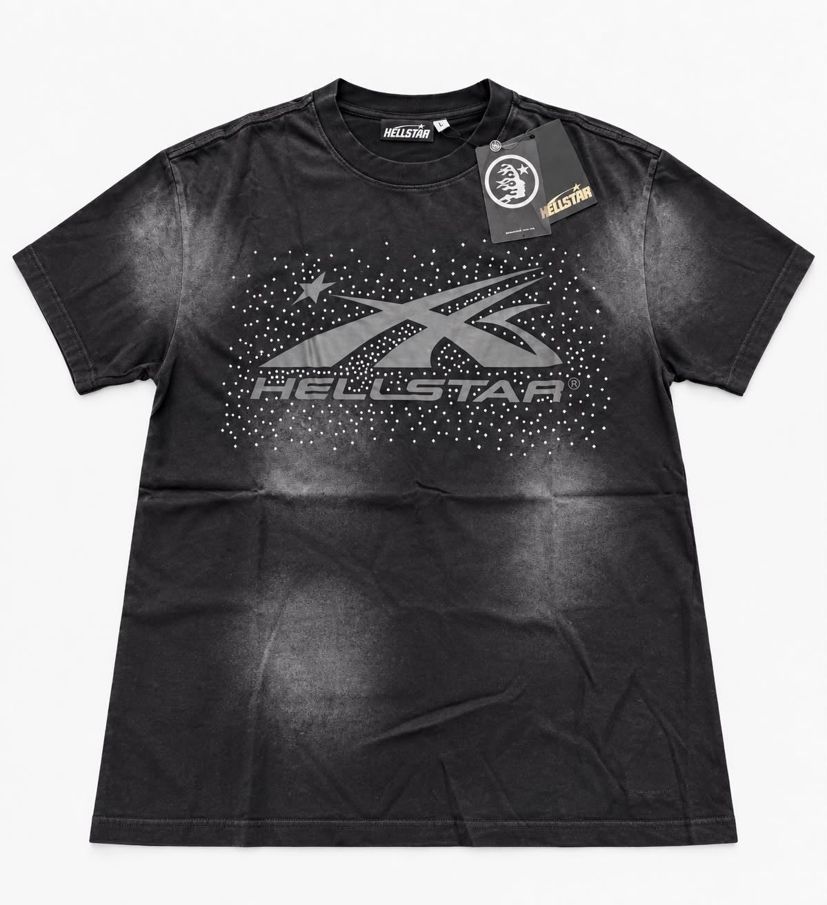 Camiseta Hellstar Flame Face Star Silver 🩶⭐