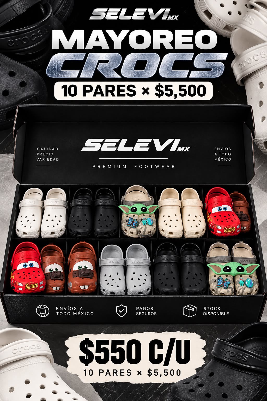 CAJA 10 CROCS