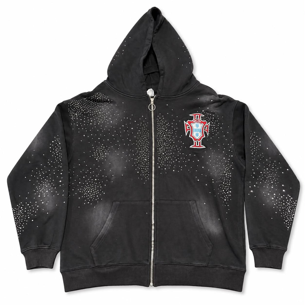 Vale Forever Pluto Clustered Portugal Zip-Up Hoodie — Black